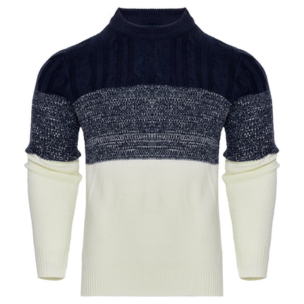 Men's Knitted Sweater Fashion Long-sleeved Pullover Tops Fall And Winter Clothing