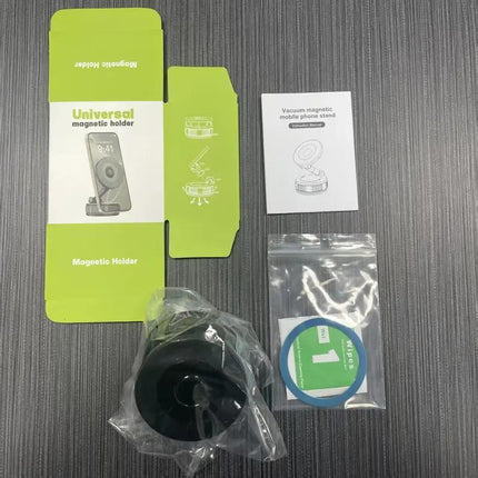 Newly Upgraded Retractable Car Mobile Phone Holder 360 Magnetic Vacuum Suction Cup One-click Safety Lock Ultra-compact Design