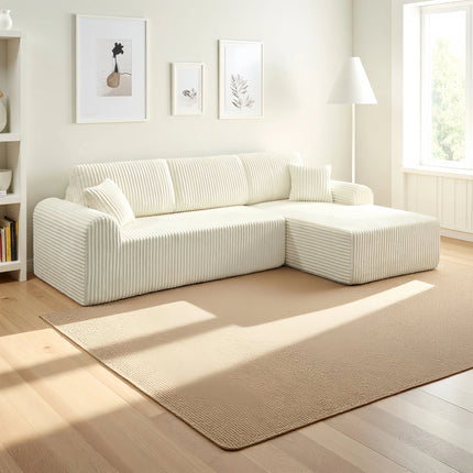 109 Cloud Modular Sectional Sofa Couch With L-Shape Chaise,Modern Minimalist Upholstered Couches For Living Room Bedroom,Deep Seat Corner Couch,No Assembly Required