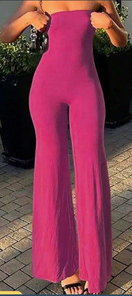 Ladies' Plain And Simple Strapless Jumpsuit For Daily Wear
