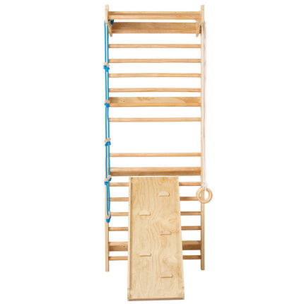 Swedish Ladder Wall Gym 5 In 1 Wooden Indoor Playground Climbing Toys