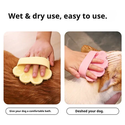 Dog Bath Brush,Pet Bath Comb Brush Soothing Massage Rubber Comb,Pet Bathing Brush
