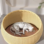 Beige Rattan Nest+Pad / M