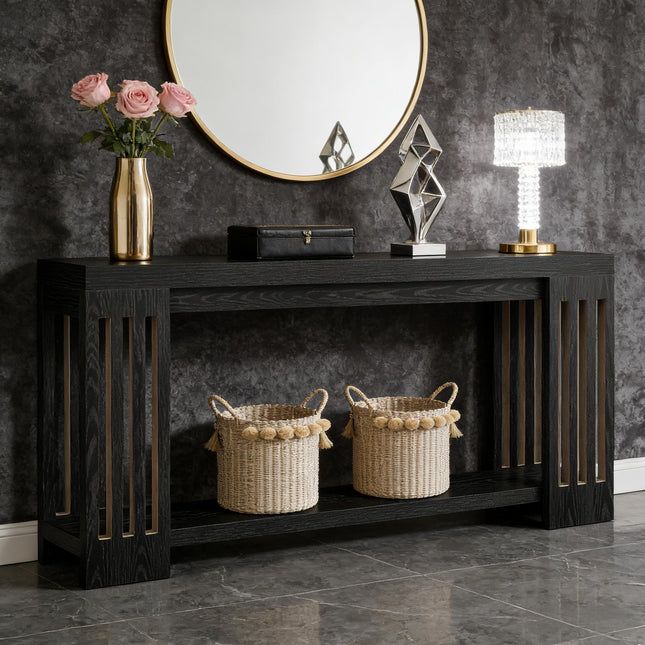 Console Table, 2-Tier Side Table,Sofa Table