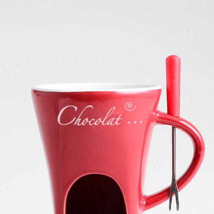 Fondue Mug Set Chocolate Cheese Ice Cream Fondue Maker Kit Individual Butter Melter Cup Small Warmer Kitchen Gadgets