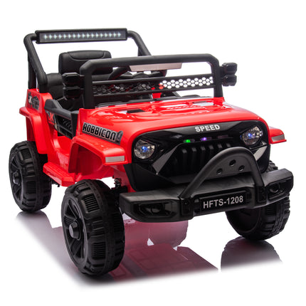 12V Kids Ride On Electric Truck Car WParents Control,2WD,Four-wheel Suspension,Early Education Function,Adjustable Volume,USB,MP3,Bluetooth,Microphone Jack,Power Display,LED Lights For Kids Aged 1-4.