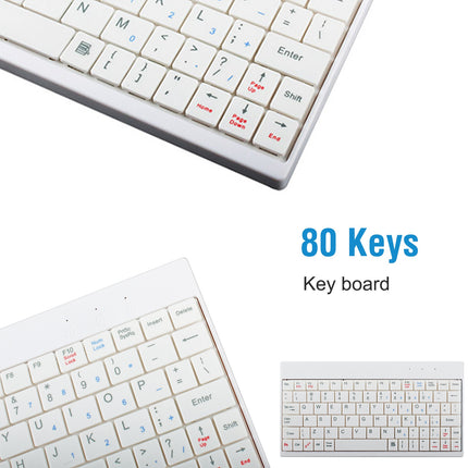 80 Keys Wired Keyboard Mini USB Connector Keyboard Portable Durable Keyboard With Carry Bag Tablet Stand For Android Window Tablet