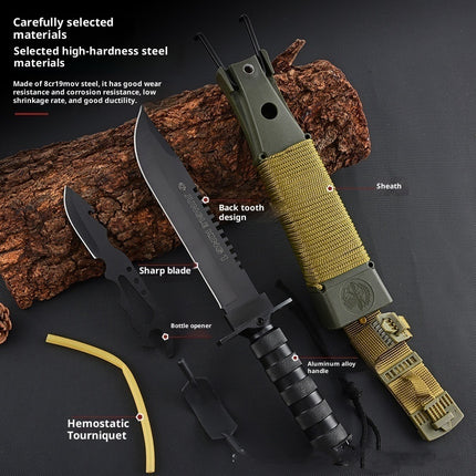 Keel Integrated Multifunctional Small Straight Knife Field Survival Tactical Knife
