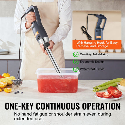 Commercial Immersion Blender 350W Heavy Duty Hand Mixer For Soup Sauces