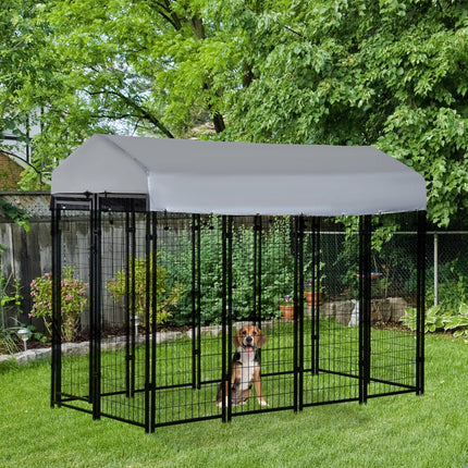 Outdoor Dog Kennel with Roof