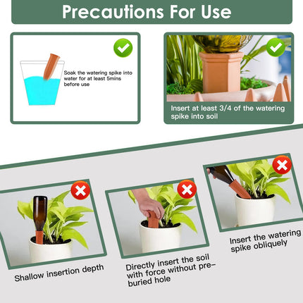 10Pack Plant Watering Spikes Terracotta Automatic Watering Devices With Slow Release Control Plant Waterer Self Watering Stakes For Indoor Outdoor Plants