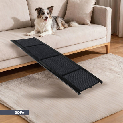 Dog Ramp For Car 65x17 Large Folding Pet Stair Ramps For Truck, SUV, With Non-Slip Surface, Up To 250LBS, Outdoor Dog Car Ramp For Medium  Large Dogs, Portable Pet Steps