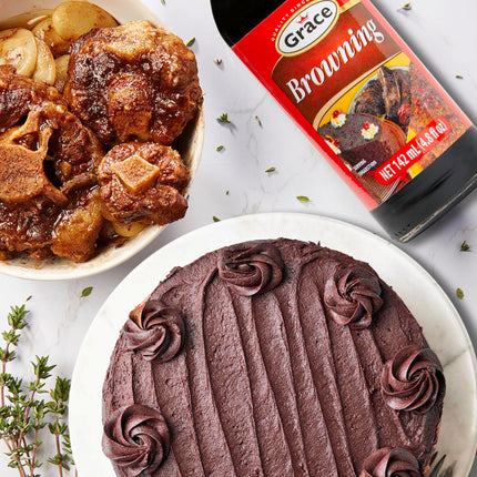 Grace Browning Sauce Jamaican 4.8oz - 2 Pack Browning Sauce for Grilling & Baking Jamaican Food - Jamaican Seasoning Sauce for Beef Gravy Vegetarian Gravy Brown Gravy Sauce & Oxtail Seasoning Jamaican