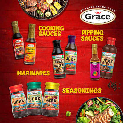 Grace Browning Sauce Jamaican 4.8oz - 2 Pack Browning Sauce for Grilling & Baking Jamaican Food - Jamaican Seasoning Sauce for Beef Gravy Vegetarian Gravy Brown Gravy Sauce & Oxtail Seasoning Jamaican