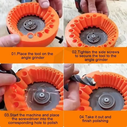 1pc Drill Bit Sharpener, Plastic Manual Drill Bit Grinder, Power Drill Bit Grinding Attachment For 2 To 13mm Drill Bits, 125mm Grinder