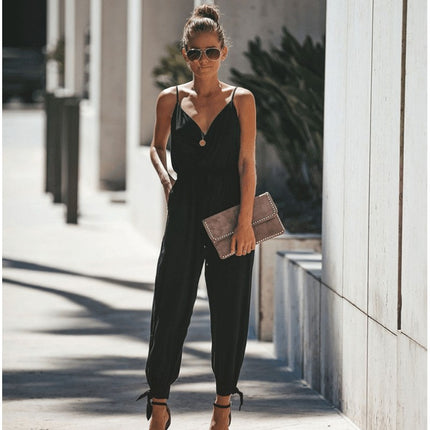 Women's Jumpsuit Flowers Print Spaghetti Strap Romper