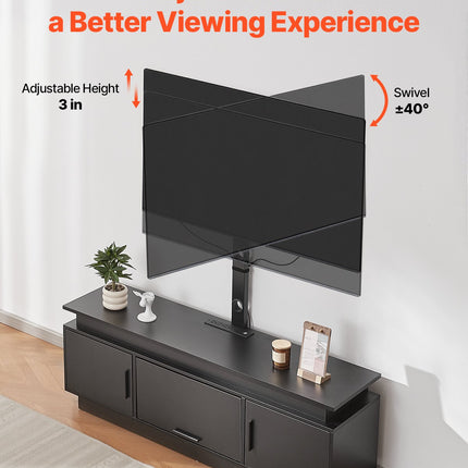 60" TV Stand With Mount For Up To 75 In TVs, Entertainment Center With Power Outlet & LED Lights, Height Adjustable TV Console With Mount With 3 Tiers Storage Cabinets For Bedroom, Living Room