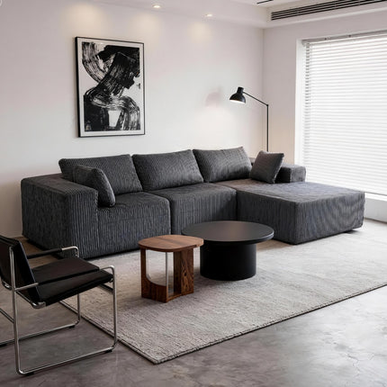 Gray Versatile Modular Sofa Bed - Space-Saving, No Assembly