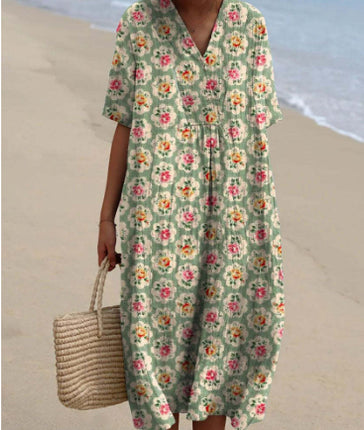 Women's Comfortable Loose Printed Long Dress