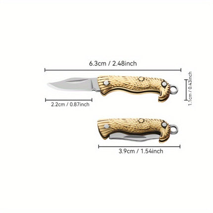 Yellow Dragon Pattern Mini Knife