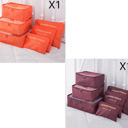 6 PCS Travel Storage Bag Set for Clothes Tidy Organizer