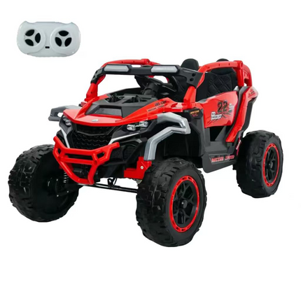 Ride On Models Truck Car 12V Kids Electric Vehicles, Remote Control, Front & Rear Shock Suspension, 2 Seater UTV, Flashlights And A Built-in Music Player, For Age 3-6 Years Old Red