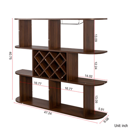 Large Wall Mounted 3 Tier  Rustic Bottle Wine Rack,Multifunctional Wooden Wall Mounted Wine Rack,Storage Rack With Wine Glass Holder,mounted Wall Storage Winerack Rack For Home Bar Dining Room Decor