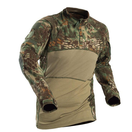 Tactical Shirt Long Sleeve Top Camo Airsoft Outdoor Sports Combat Shirt