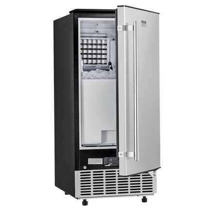Undercounter Ice Maker 80 Lbs/Day Built-in Ice Maker Machine W/ Reversible Door