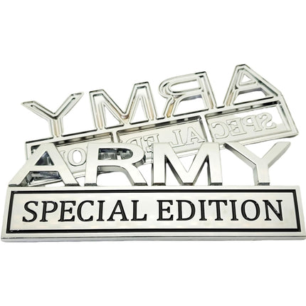 2pack Army Special Edition Emblems, Army Car Emblem 3D Badge Decal Car Truck SUV,Refrigerator Sticker,Window Display Stickers
