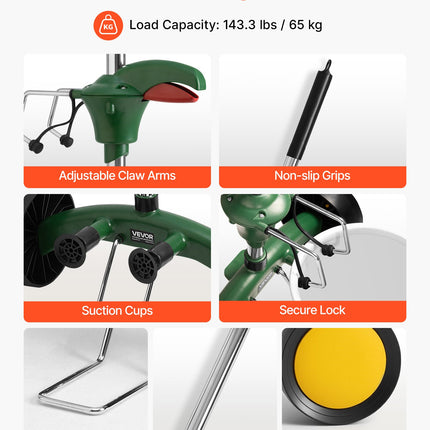 Garden Pot Mover Heavy Duty Potted Plant Mover Dolly With Adjustable Handle