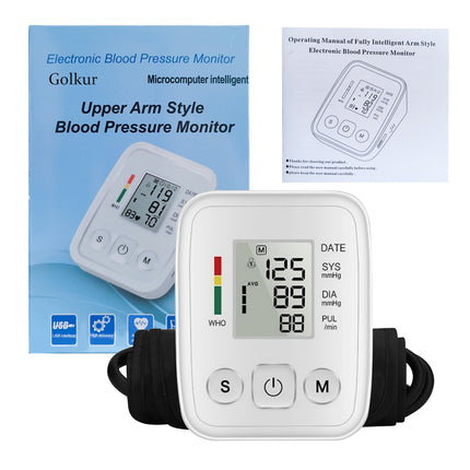 Digital Blood Pressure Monitor Automatic Cuff BP Heart Rate Machine Pulse Meter