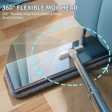 Separates Dirty Water Mop, Flat Mop And Bucket For Home With  Extra Refills, Stainless Steel Mop And Bucket With Wringer