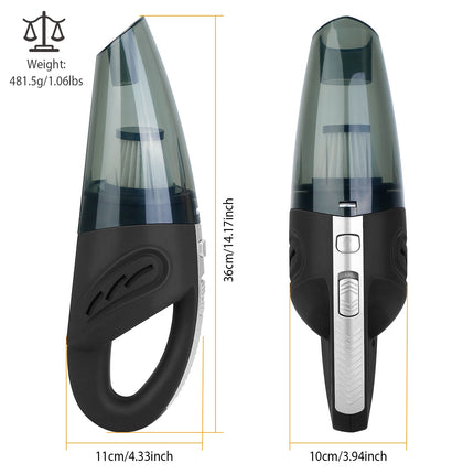 Car Handheld Vacuum Cleaner Cordless Rechargeable Hand Vacuum Portable Strong Suction Vacuum With Hose Nuzzle Brush For Dust Pet Hair
