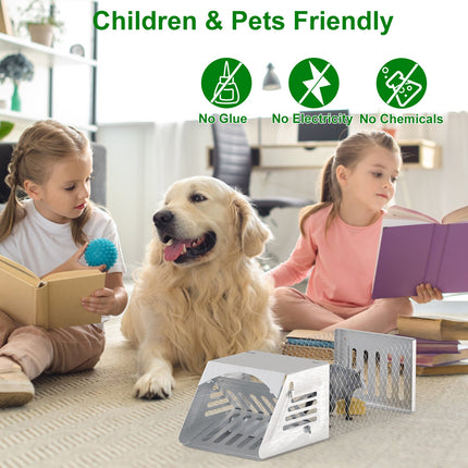 2Pcs Humane Mouse Trap Cage No Assembly Need Automatic Continuous Rat Trap With Single Way Door Reusable Catch And Release Live Cage Trap For Rodents Moles Voles Mice For Spring Summer