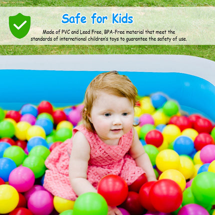 1Pc Inflatable Swimming Pools Family Swim Play Center Pool Blow Up Kiddie Pool For Family Inflatable Lounge Pool For Kids 103x69x24in