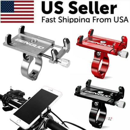 Aluminum Motorcycle Bike Bicycle Holder Mount Handlebar For Cell Phone GPS US