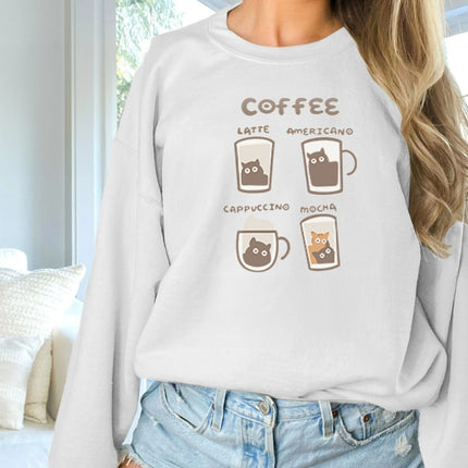 Women's Fashionable Solid Color Printed Long Sleeved Sweatshirt