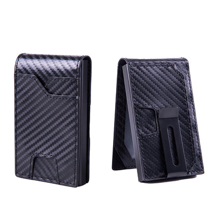 Men's Slim Wallet With Pop Up Card Holder, RFID Blocking, Minimalist Design With Large Card Capacity, Money Clip