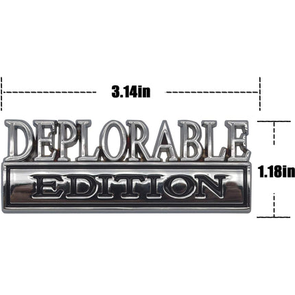 2pcs Deplorable Edition Emblems, Emblem 3D Badge Decal Car Truck SUV,Refrigerator Sticker,Window Display Stickers,Bicycles, Laptops, Fridges