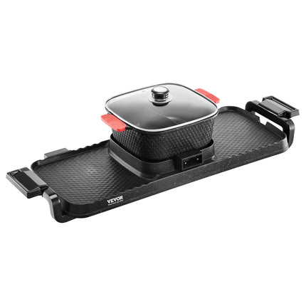 Hot Pot With Grill 2300W 2-in-1 Electric Smokeless BBQ Pan With Removable Pot