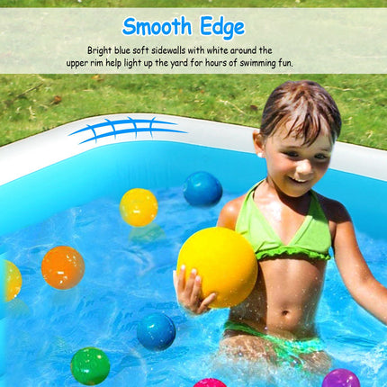 1Pc Inflatable Swimming Pools Family Swim Play Center Pool Blow Up Kiddie Pool For Family Inflatable Lounge Pool For Kids 103x69x24in