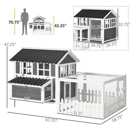 Chicken Coop with Run for 1-2 Chickens