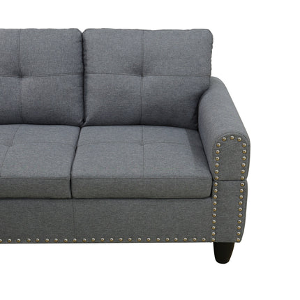 Self-pickup Only--Grey Linen 3-Piece Sofa Set Living Room Sofa