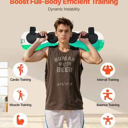 Water Weights Aqua Bag, Large Aqua Bags For Workout, 50 Lbs Adjustable Portable Stability Fitness & Full Body Exercise Equipment, For Strength Core And Balance Training, Home Gym Exercise, Clear