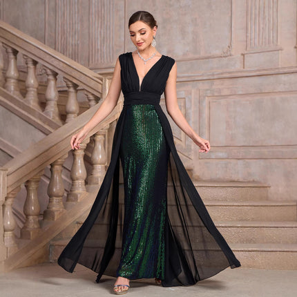 Sequin Dress Long Cocktail Slim Fit Evening Elegant Long Dress .Ships from overseas. Estimated delivery: 14–20 business days