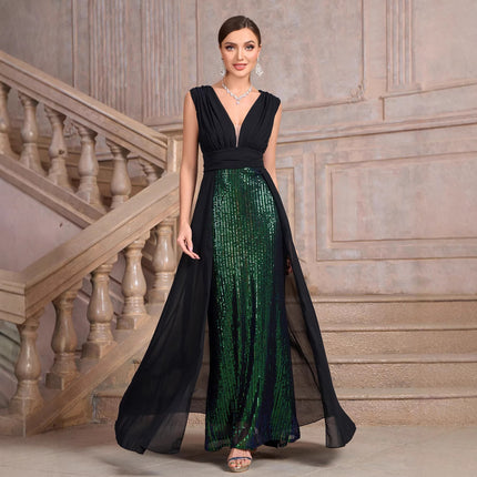 Sequin Dress Long Cocktail Slim Fit Evening Elegant Long Dress .Ships from overseas. Estimated delivery: 14–20 business days
