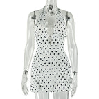 S / White Polka Dot