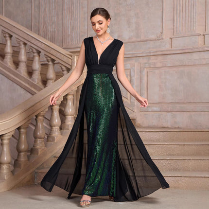 Sequin Dress Long Cocktail Slim Fit Evening Elegant Long Dress .Ships from overseas. Estimated delivery: 14–20 business days