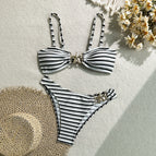 S / Black Stripe Bikini
